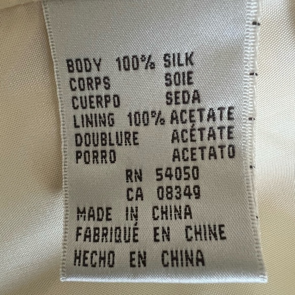 Jones Wear Silk Button Down Tunic Jacket In Cream Size 8 - Picture 9 of 10